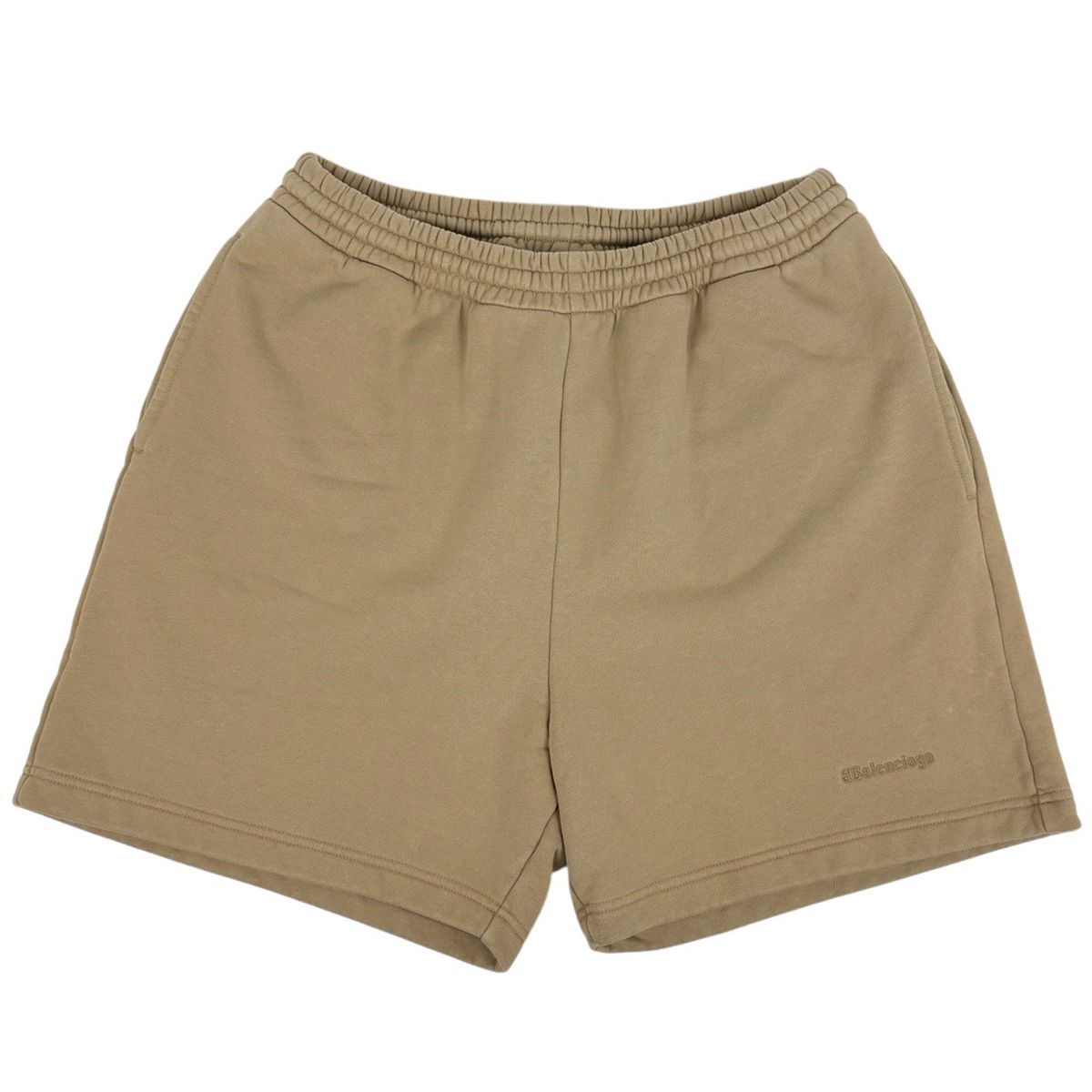 バレンシアガ BALENCIAGA ロゴ ショートパンツ ボトムス コットン ベージュ メンズ 【中古】