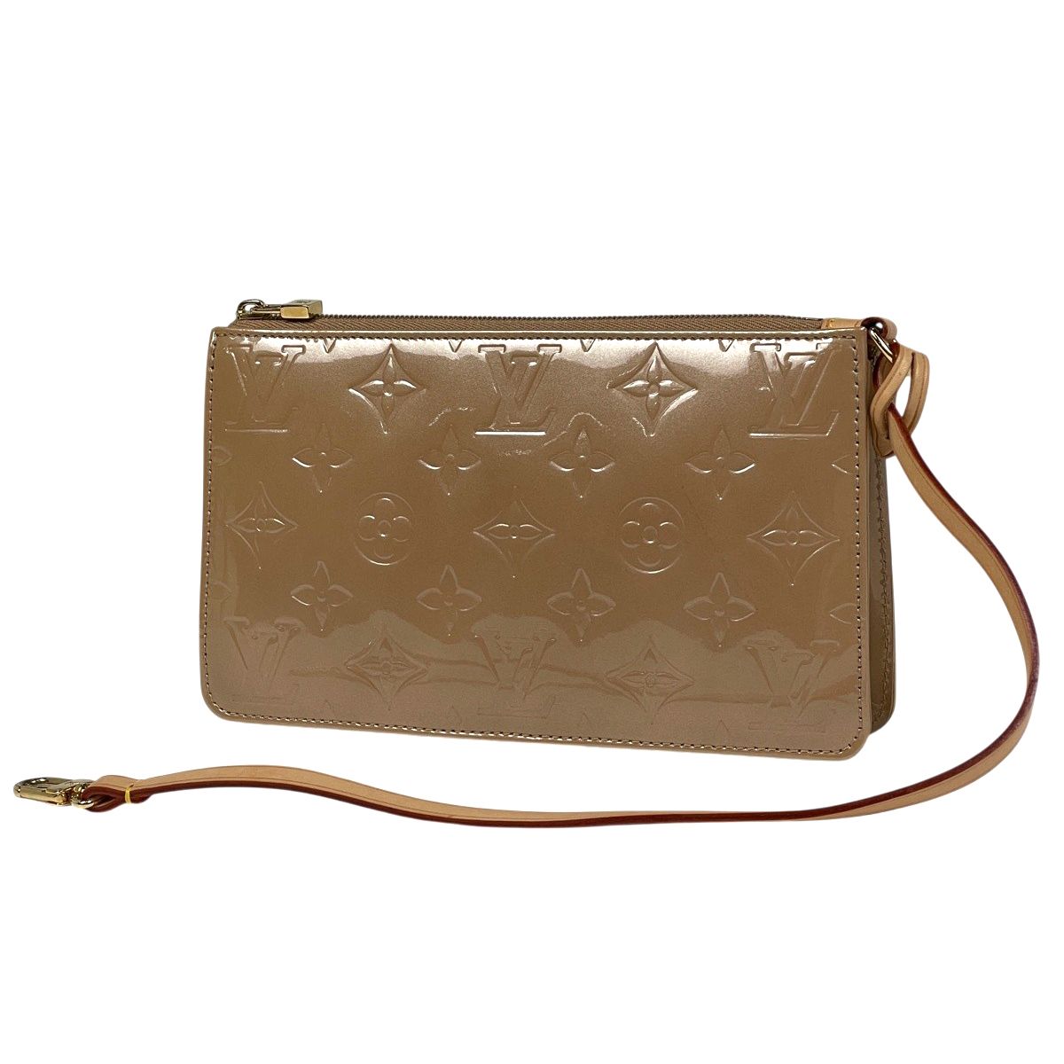 ルイ・ヴィトン Louis Vuitton レキシントン エナメル アクセサリーポーチ モノグラムヴェルニ ベージュ M91010 レディース 【中古】
