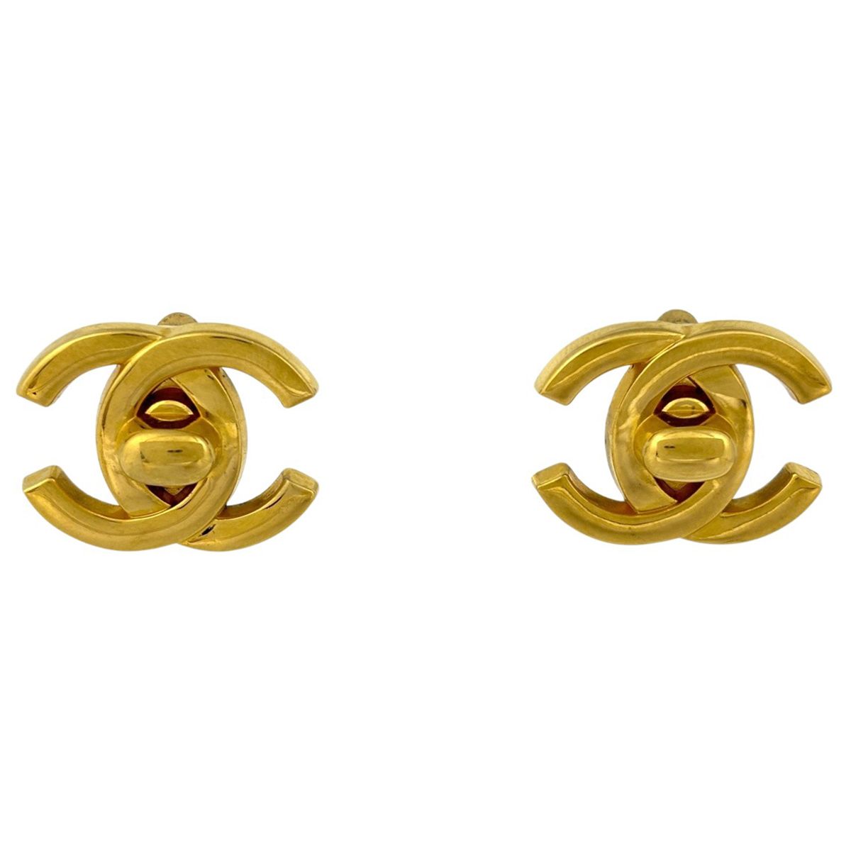 シャネル CHANEL ココマーク イヤリング ターンロック GP ゴールド レディース 【中古】