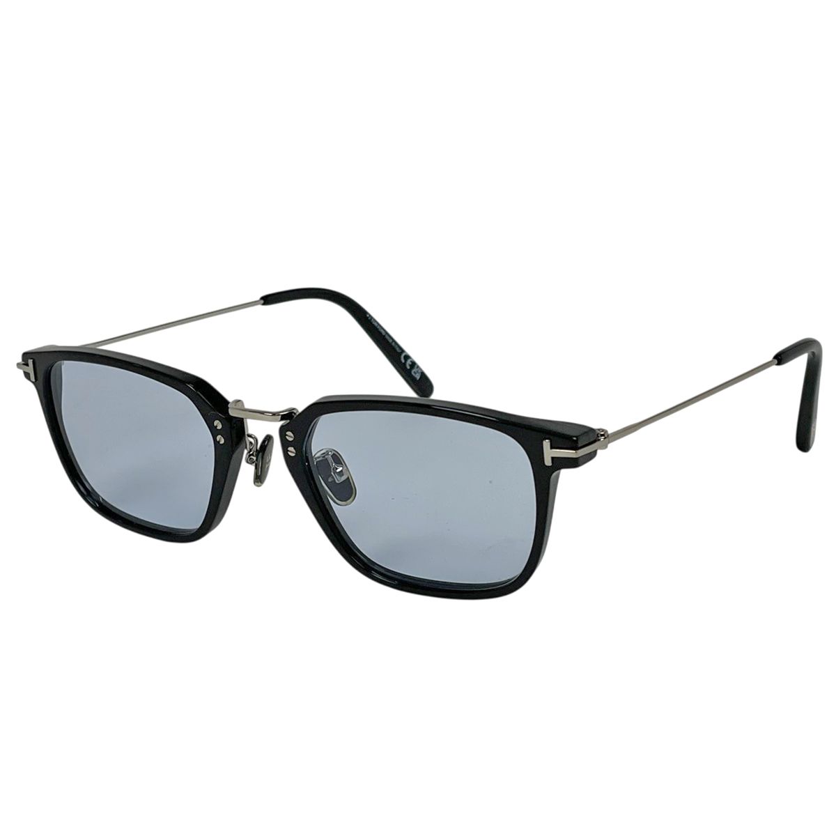 トムフォード TOM FORD ロゴ サングラス アイウェア 眼鏡 プラスチック ブラック ブルー TF5862‐D‐B005 レディース 【中古】