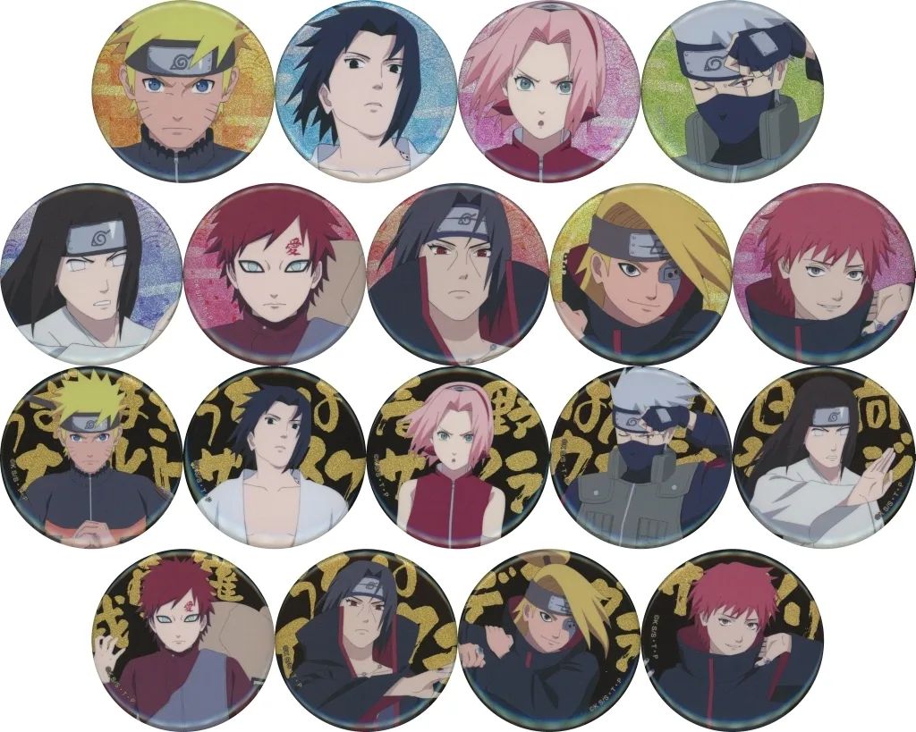中古】バッジ・ピンズ 全18種セット 「NARUTO-ナルト- 疾風伝 描き