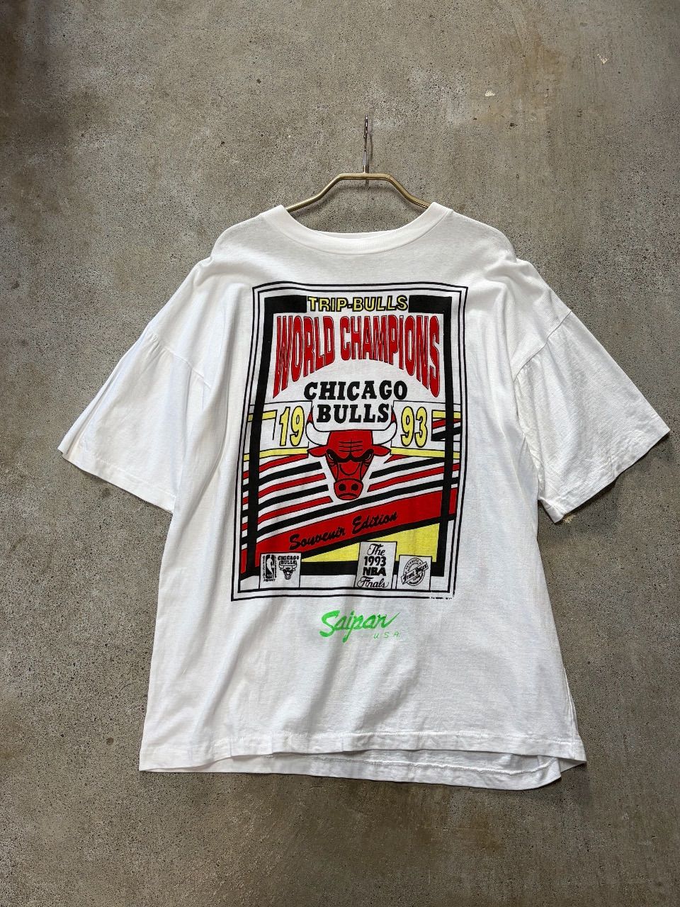 90's Chicago Bulls スリーピート スーベニアプリントTee