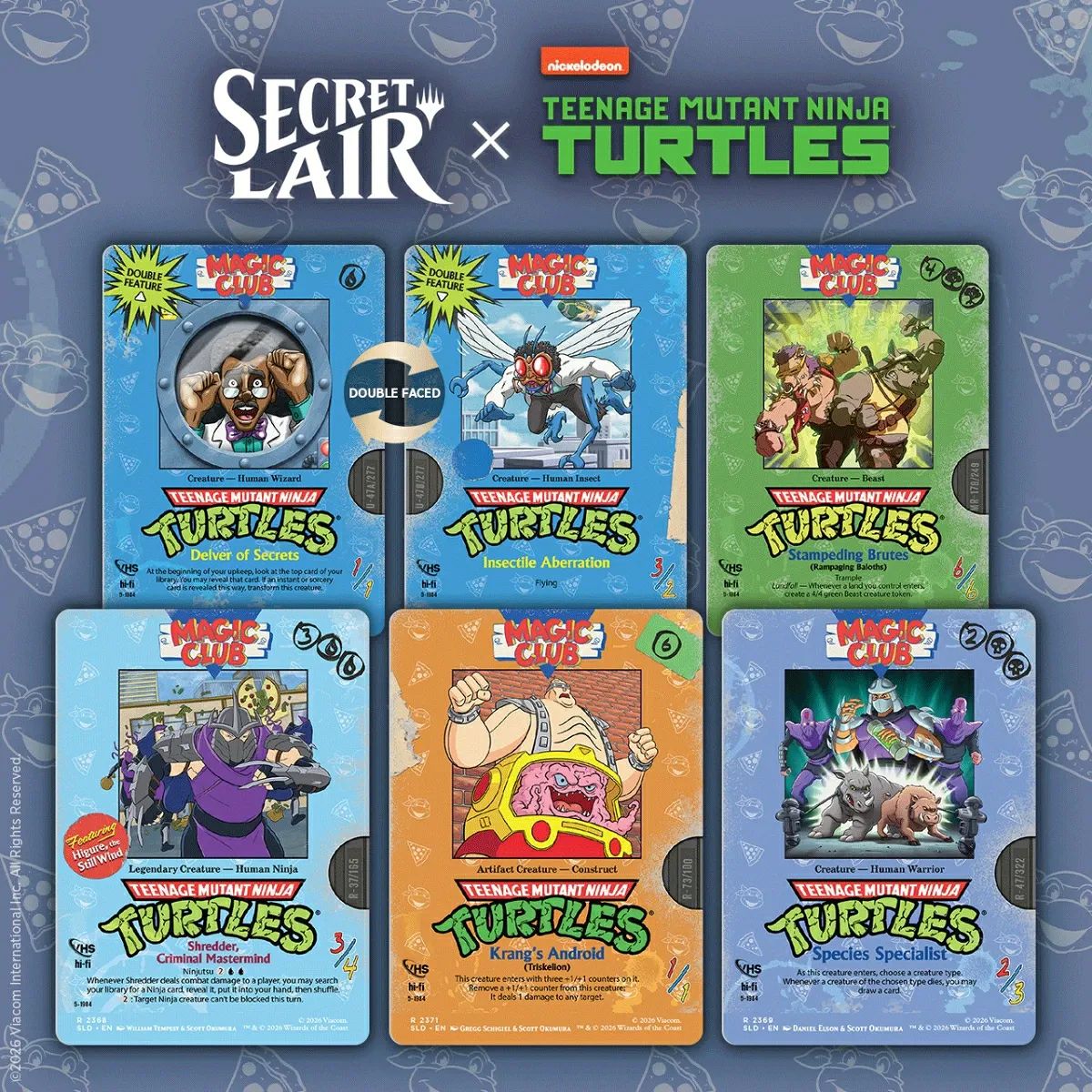 MTG Secret Lair x Teenage Mutant Ninja Turtles: VHS Villains NON-FOIL