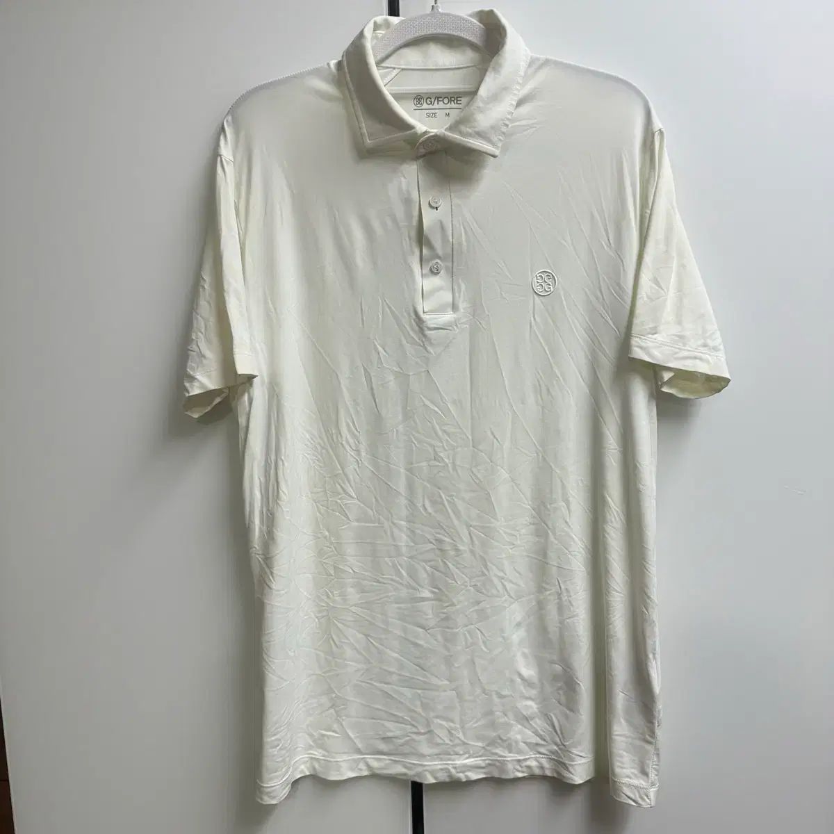 G/FORE コーロンスポーツ ジッポー ゴルフウェア 半袖 カラーTシャツ アイボリー M