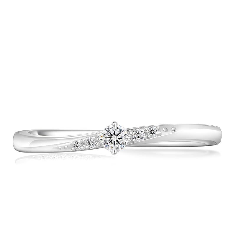 【新品】 KRKC&CO 指輪 レディース モアッサナイト ファッションリング シルバー925 人工ダイヤモンド 結婚ゆびわ ホワイトゴールドメッキ モアサナイト 金属アレルギー対応 人気 女性 プレゼント (エターナル, 10)