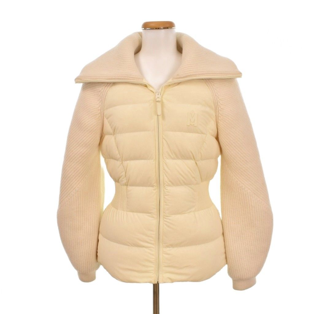 マッカージュ MACKAGE FOXY ダウンジャケット ニット切替 ドッキング バルーンスリーブ S クリーム 11752233-5A