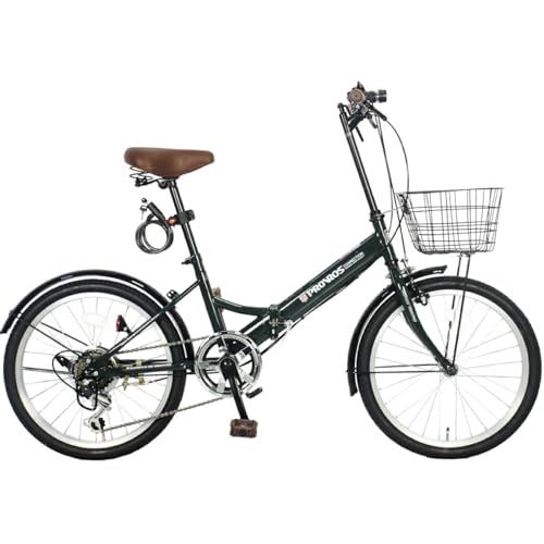 ☆新品☆PROVROS(プロブロス) 折りたたみ自転車 20インチ シマノ6段ギア カゴ･ワイヤー錠･ライト付き 通勤 通学 街乗り 折り畳み 自転車 P-206 c7875cbd