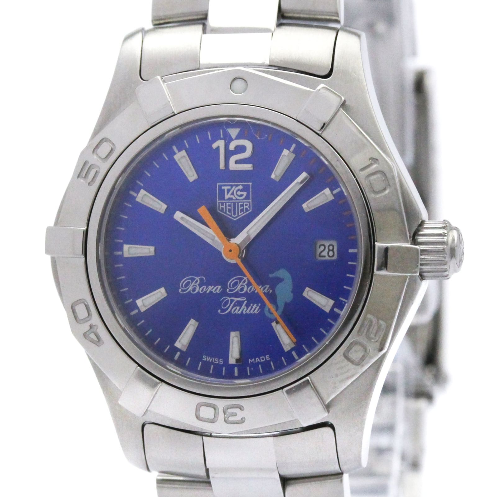 タグホイヤー (TAG HEUER) アクアレーサー ボラボラ タヒチ 限定 ステンレススチール クォーツ レディース 時計 WAF141N (外装仕上げ済み)