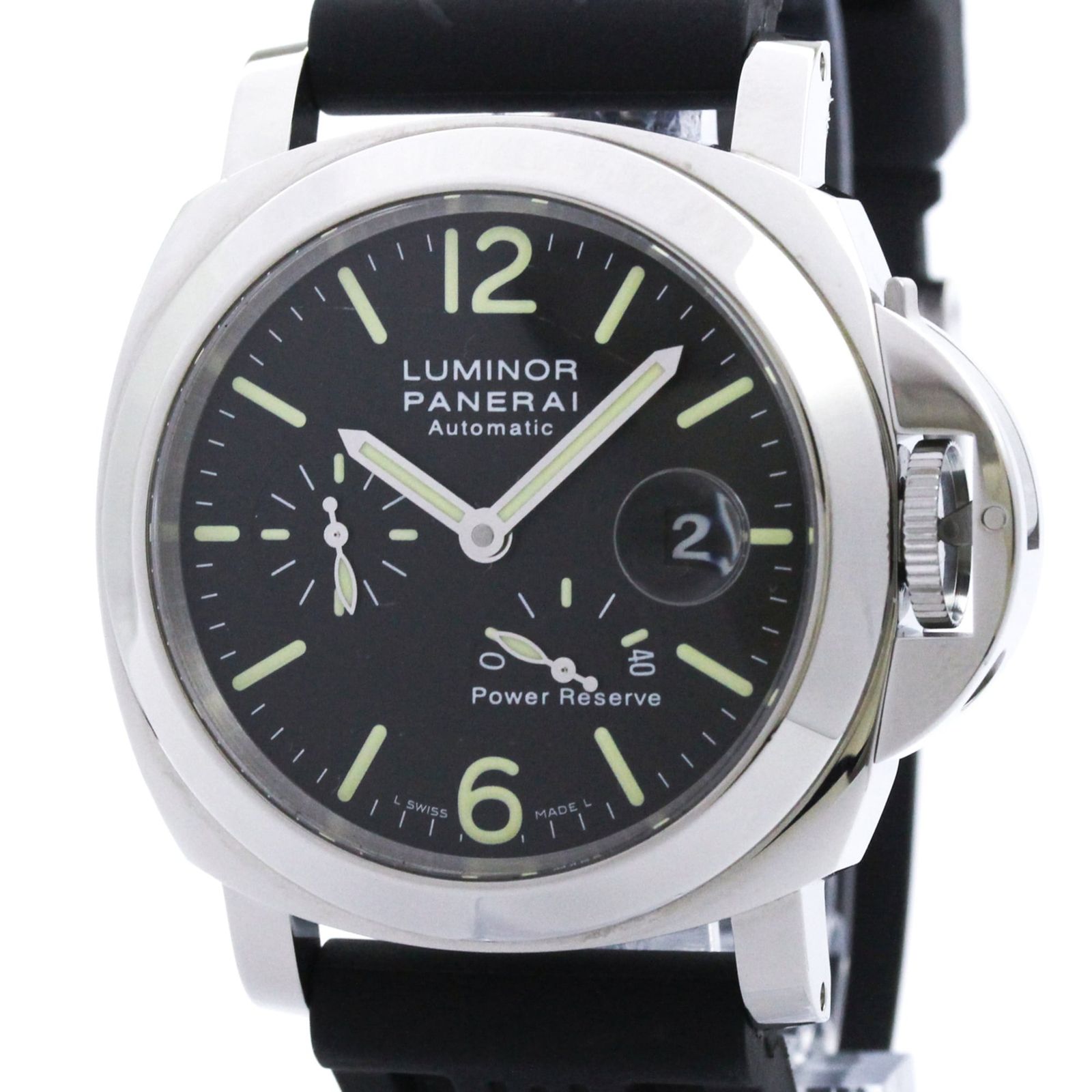 パネライ (PANERAI) ルミノール パワーリザーブ ステンレススチール ラバー 自動巻き メンズ 時計 PAM00090 Polished