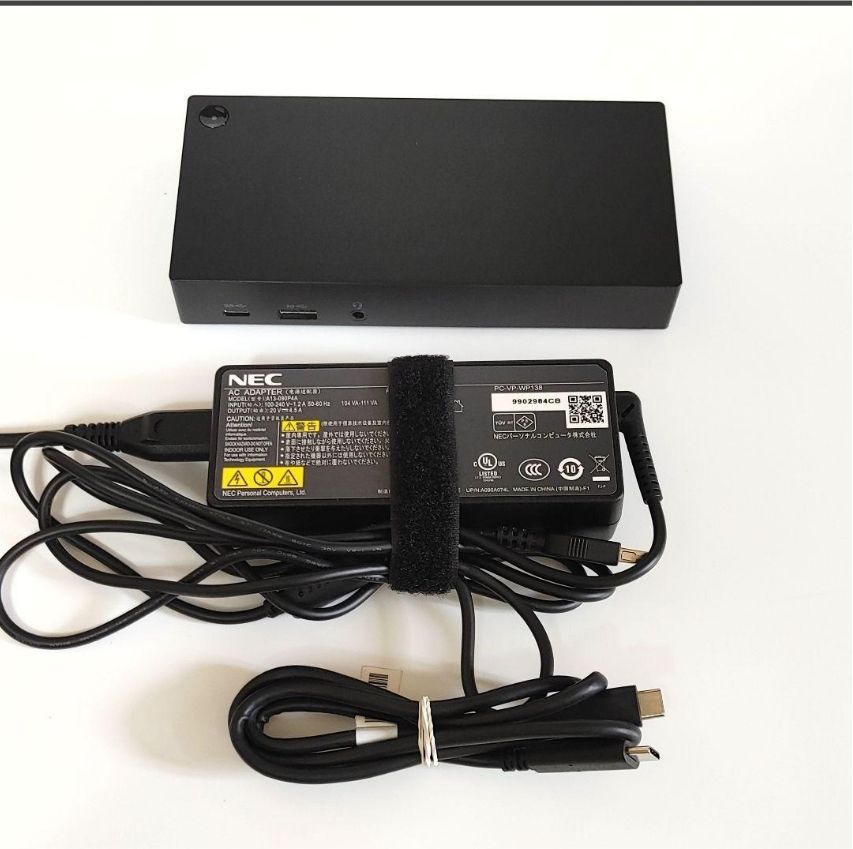 NEC USB Type-C 拡張ドック PC-VP-TS40 LDC-G2 純正 90W ACアダプター A13-090P4A 付属 タイプC ドッキングステーション 通電確認済 パソコン 周辺機器 映像出力 有線LAN LAVIE VersaPro 対応