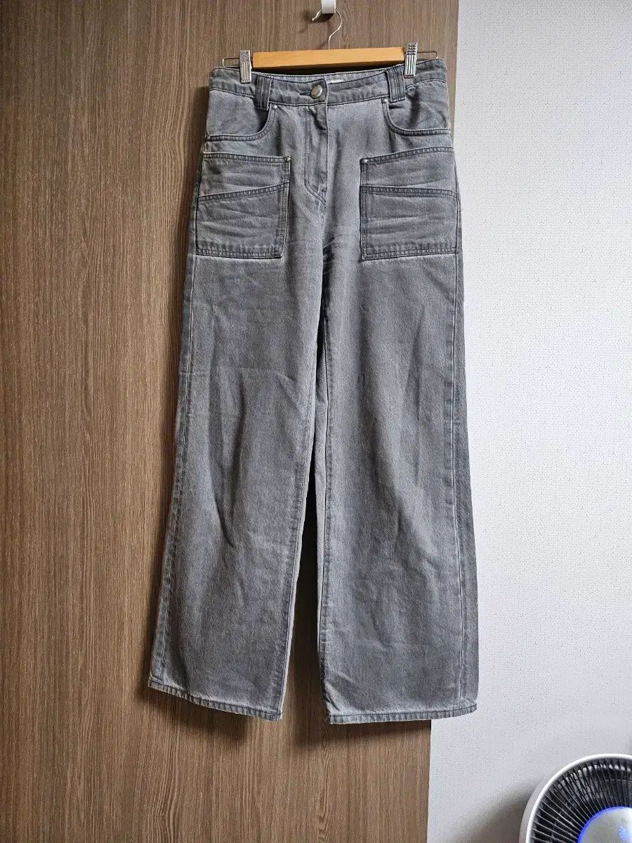 ハンサムタイム パネル ワイド デニムパンツ