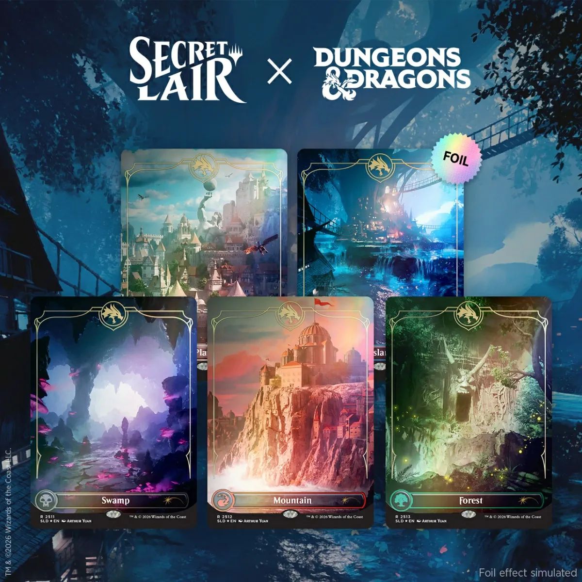 Secret Lair Roll for Initiative Superdrop Secret Lair x Dungeons ＆ Dragons(R): Lands of the Forgotten Realms Foil Edition