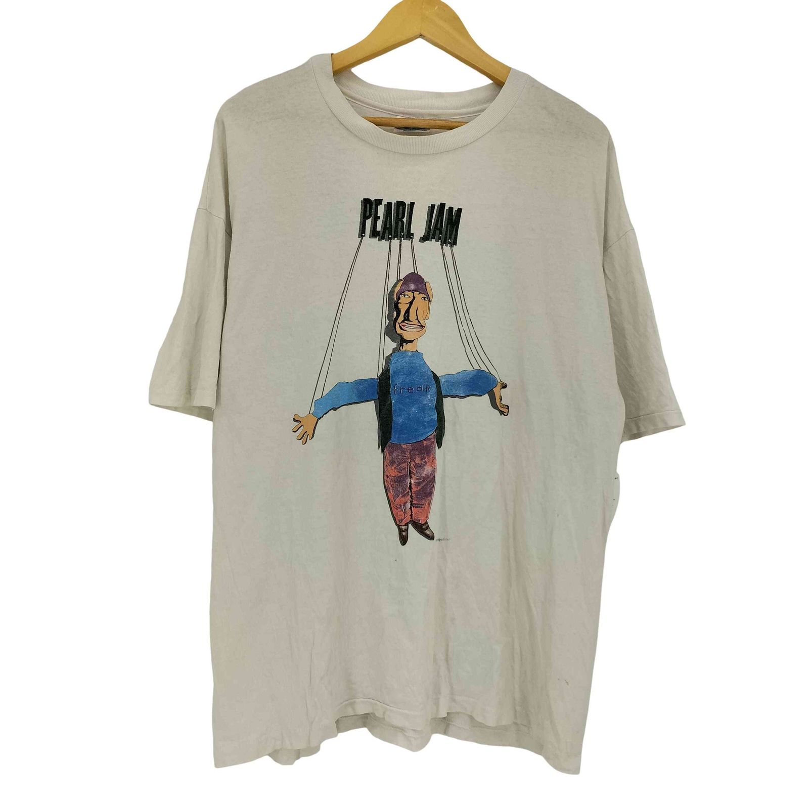 ユーズドフルギ USED古着 90s Hanesボディ シングルステッチ freak ツアー バンドTシャツ メンズ import：XL