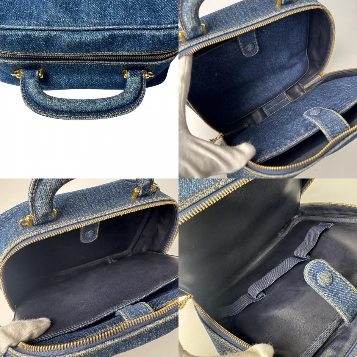 シャネル CHANEL デニム バニティバッグ 2way ショルダーバッグ 4番台