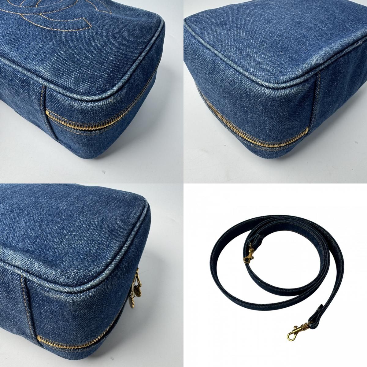 シャネル CHANEL デニム バニティバッグ 2way ショルダーバッグ 4番台 
