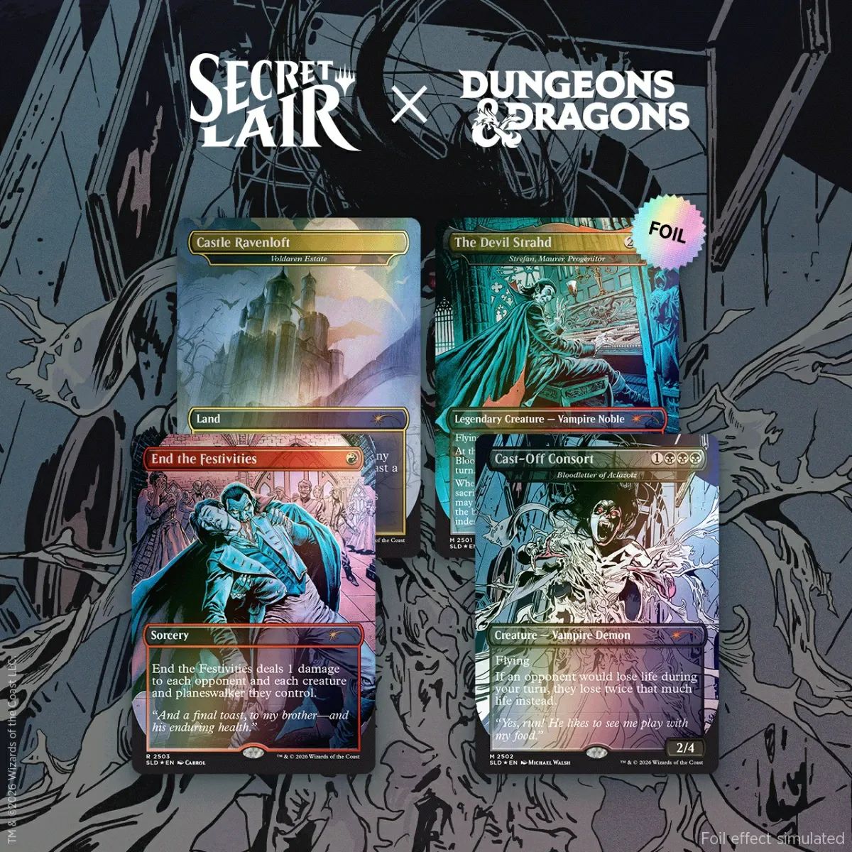 Secret Lair Roll for Initiative Superdrop Secret Lair x Dungeons ＆ Dragons(R): Strahd's Descent Foil Edition