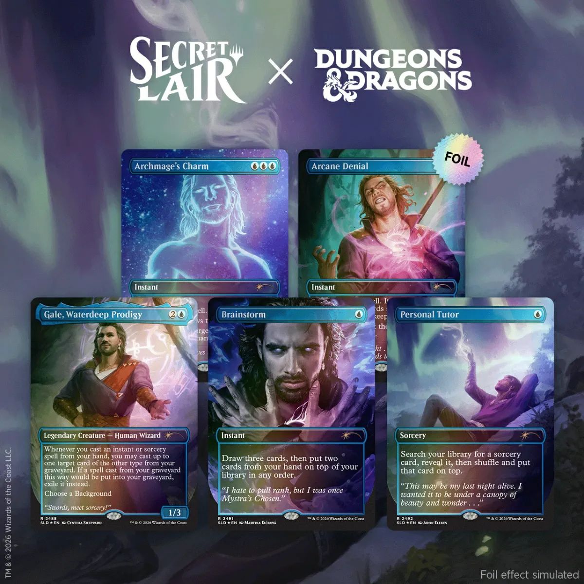 Secret Lair Roll for Initiative Superdrop Secret Lair x Dungeons ＆ Dragons(R): Gale's Ambition Foil Edition