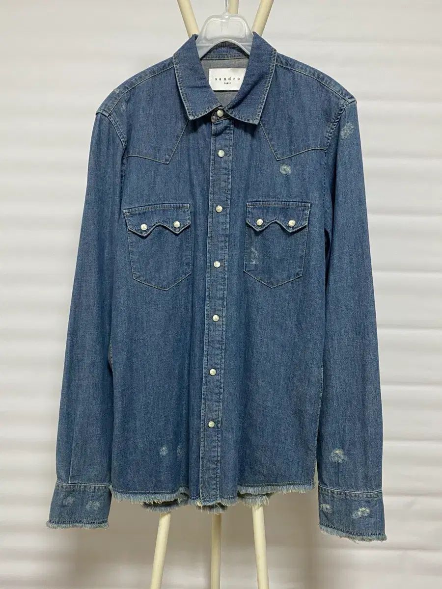 Sandro デニム シャツ XS/85 ユニセックス 正規品