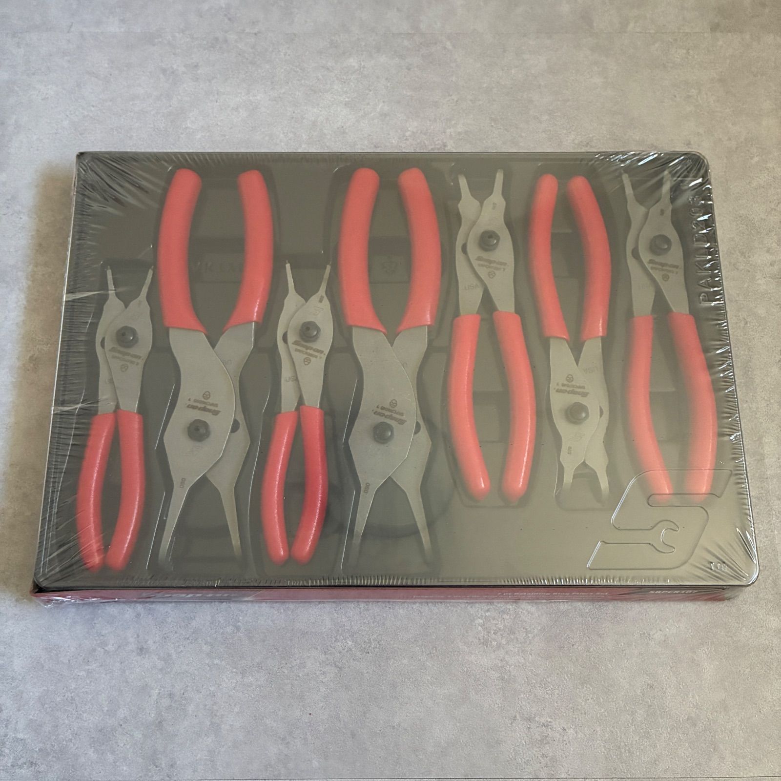 Snap-on スナップオン スナップリングプライヤー 7ピースセット SRPC107 レッド