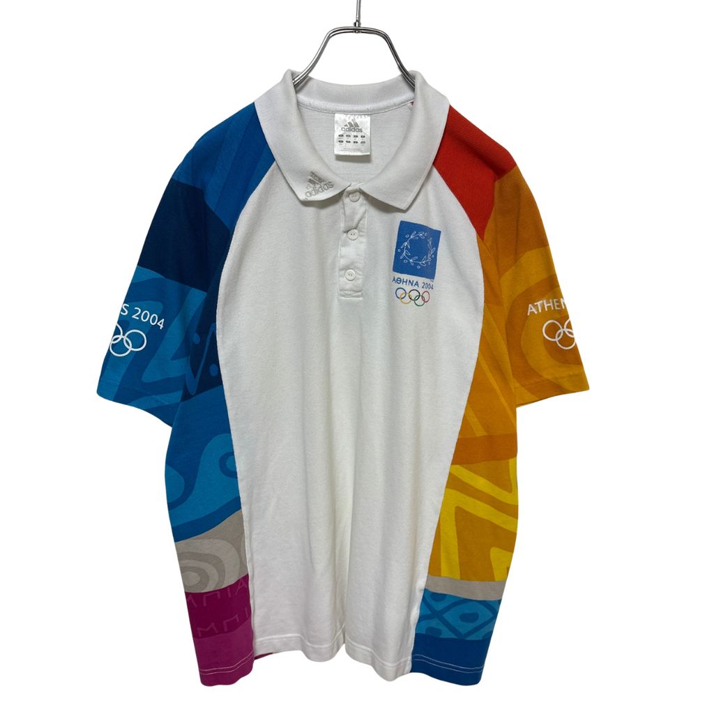 【adidas】 Athens 2004 Olympic Games Polo Shirt アテネオリンピック 五輪 00s ポロシャツ S-6960