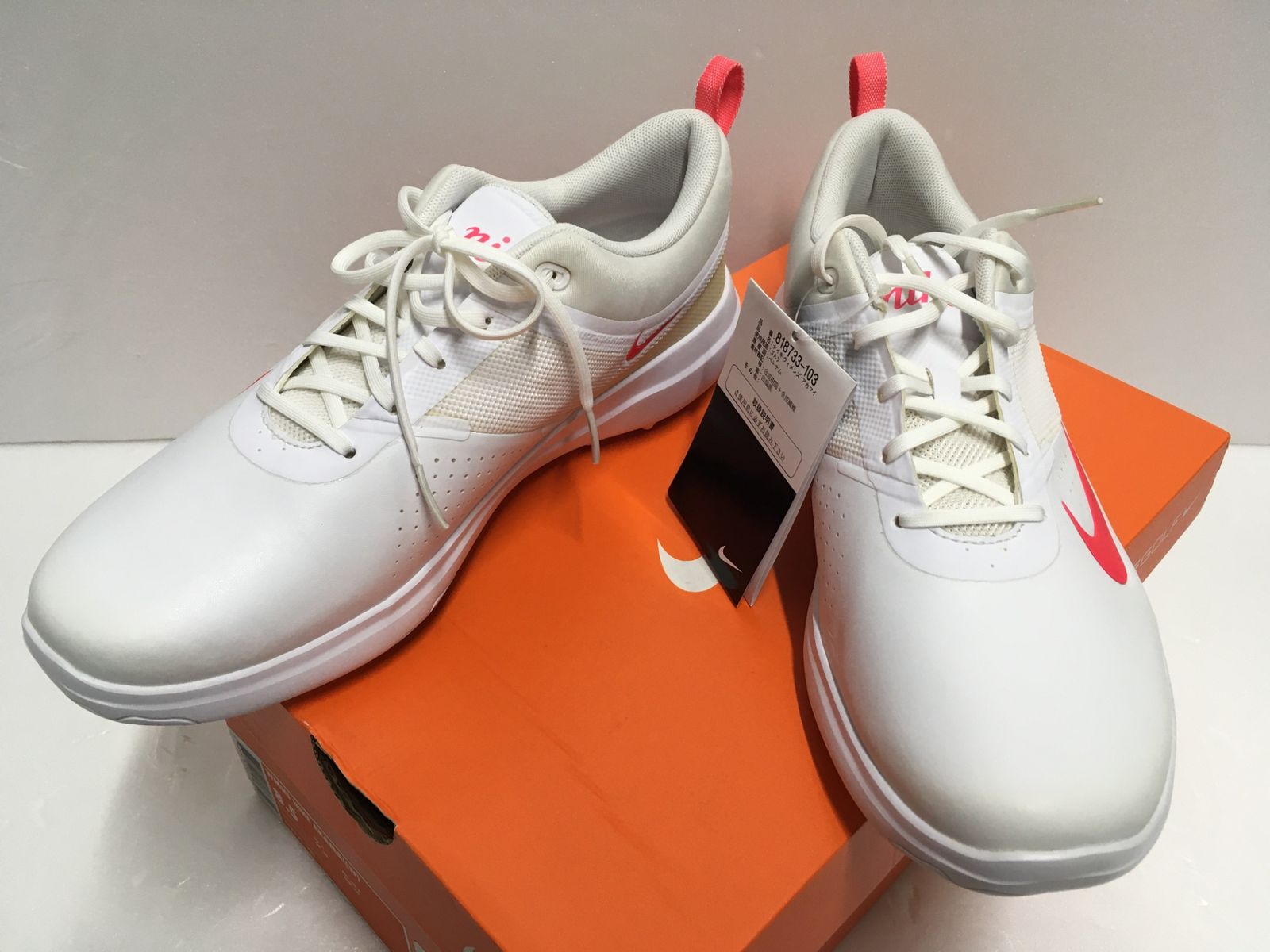 ※送料無料※ NIKE GOLF ナイキゴルフ 818733-103 アカマイ スパイクレス ゴルフシューズ レディース 25.5cm 長期保管 変色 未使用 囗G■