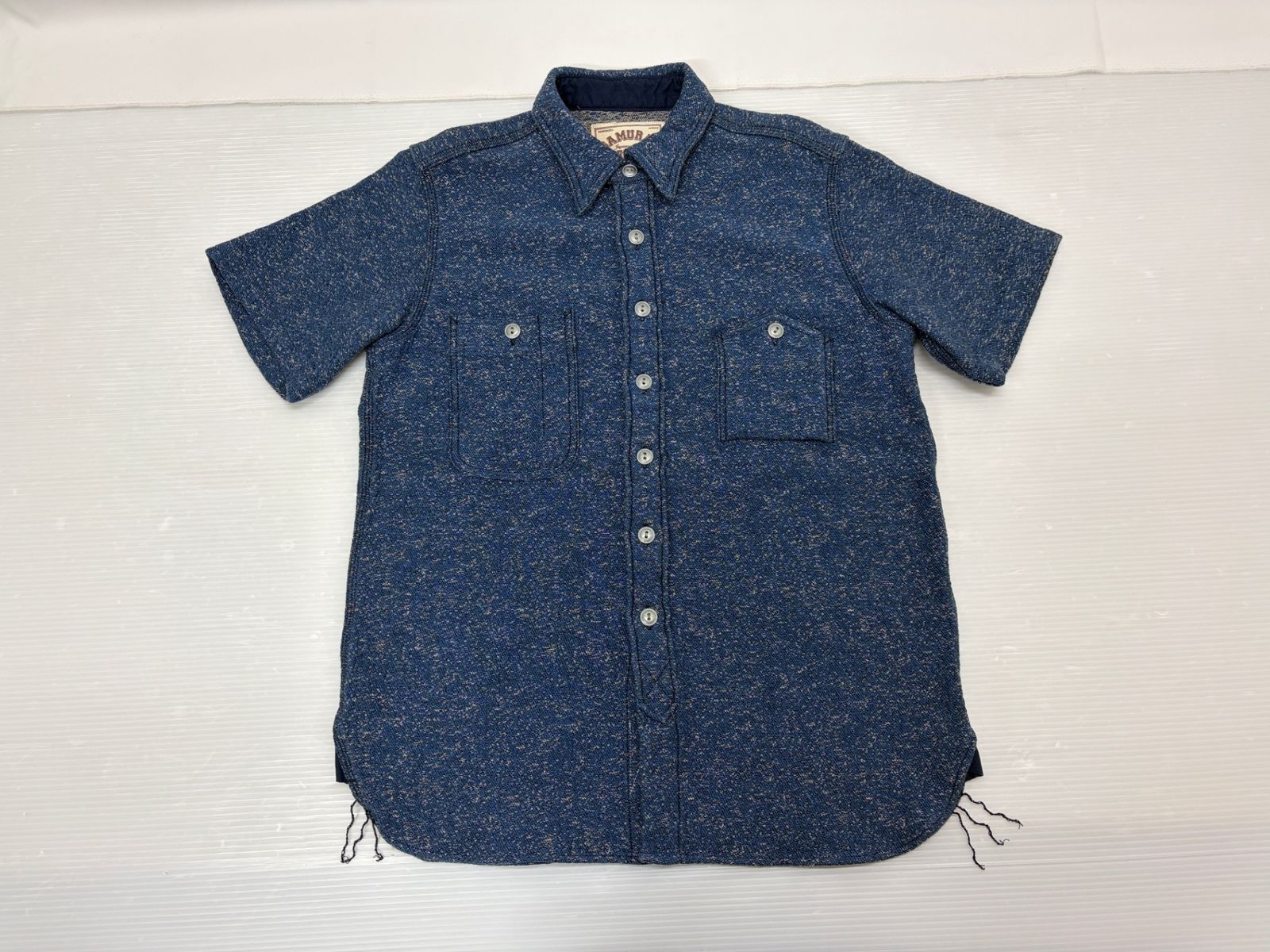 サムライジーンズ SJS16-S01 インディゴランダムジャガードシャツ サイズS 半袖シャツ SAMURAI JEANS■