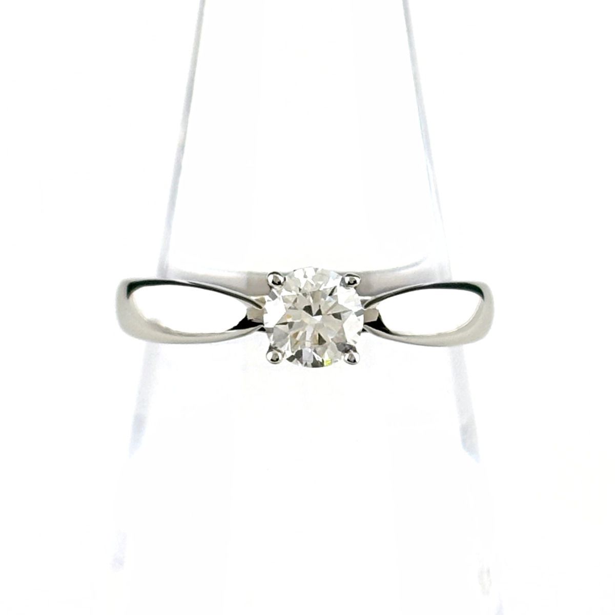 ティファニー TIFFANY&Co. ハーモニー リング プラチナ 指輪 ダイヤモンド ソリティア ソリテール 1Pダイヤ リング 4号 Pt950 ダイヤモンド レディース 【中古】