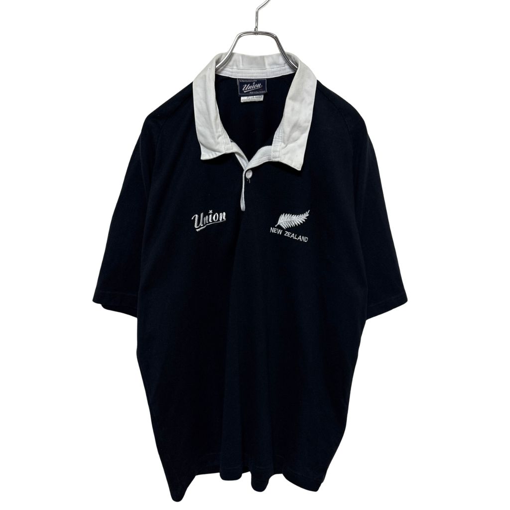 【Union】ALL Blacks Rugby Shirt ニュージーランド製 ラグビー オールブラックス ラガーシャツ 半袖 S-6963 7,500円