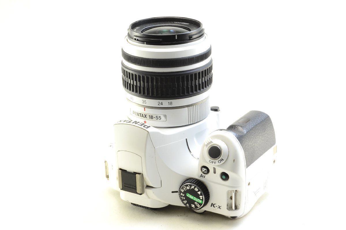 PENTAX K-x 18-55mm 標準レンズセット　白　070 難有】PENTAX K-X / 18-55mmレンズセット ホワイト / 単三電池駆動