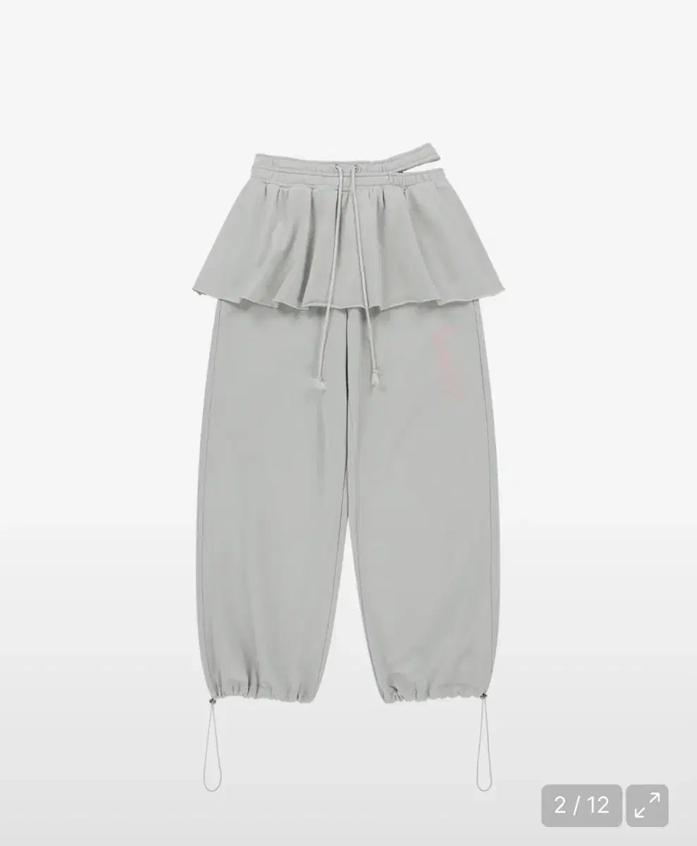 秋山 澪 DOUBLE WAIST SKIRT SWEATPANTS