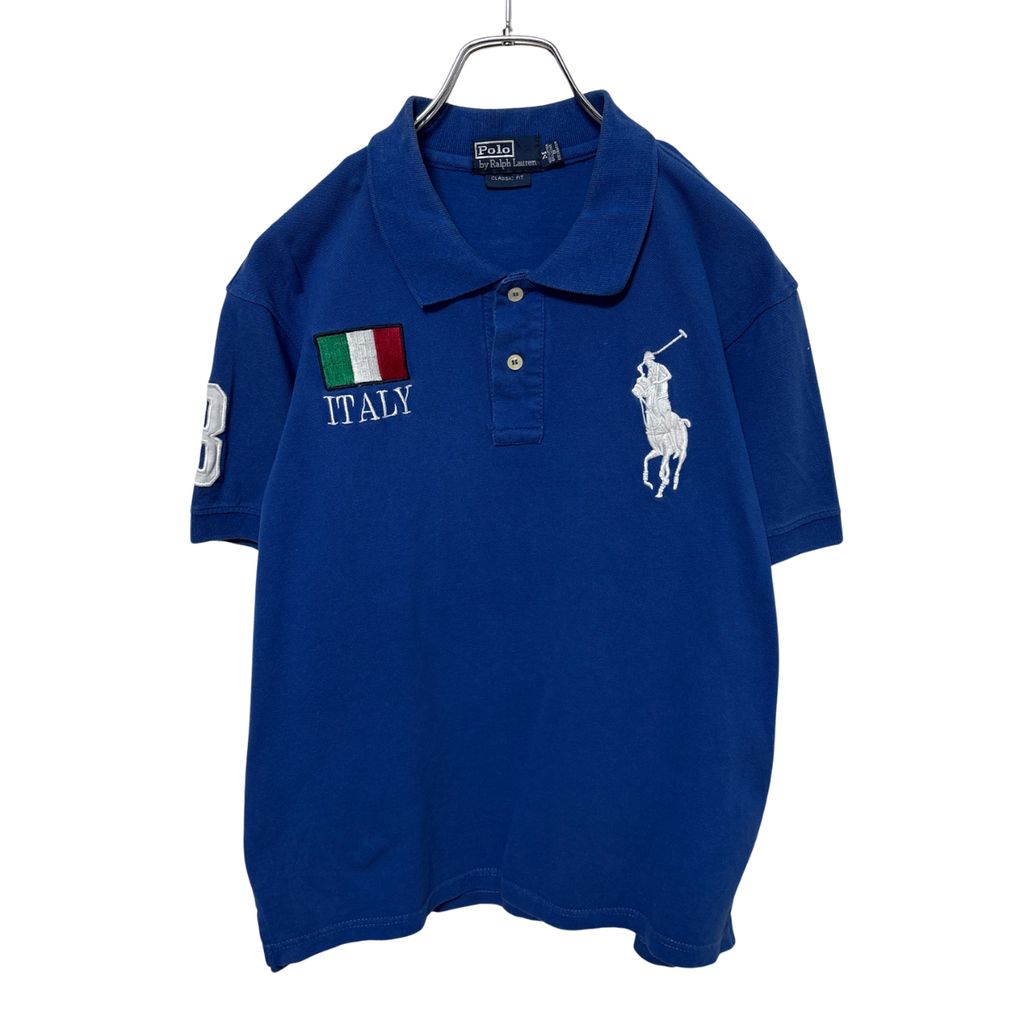 Polo by Ralph Lauren】 90～00s Italy Big Pony Polo Shirt ビッグ