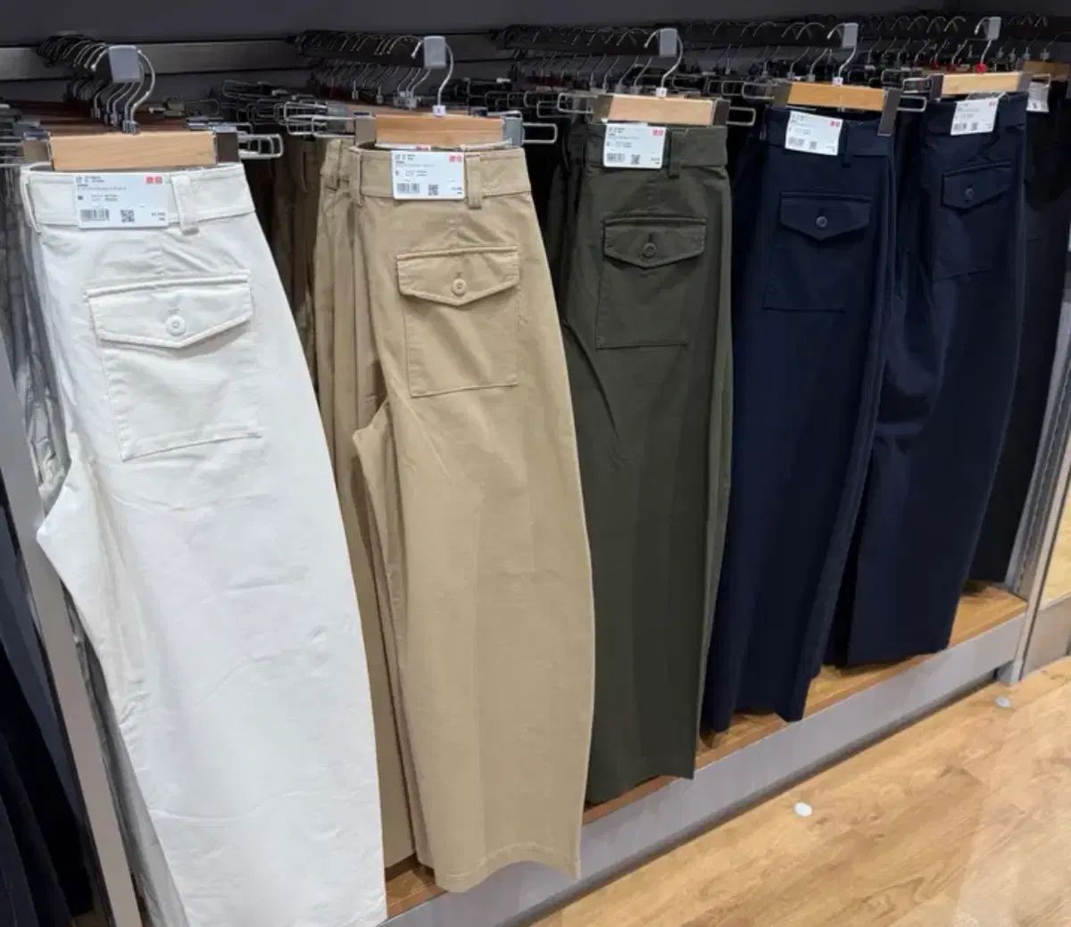 UNIQLO U ジャージ バレル レッグ パンツ ロング丈 483722 48