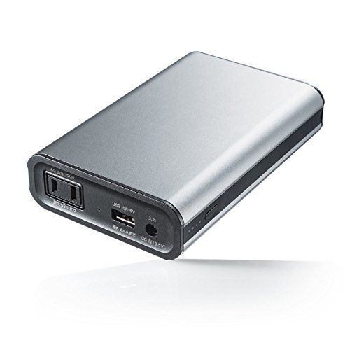 サンワダイレクト ポータブル電源 AC65W出力 11400mAh ノートPC充電 緊急・災害時対策 600g 機内持込 700-BTL025NJu