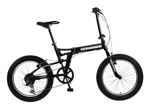 HUMMER(ハマー) FDB206FAT-BIKE 20インチ 極太3.0タイヤ 折りたたみ式 迫力ある自転車 シマノ製6段変速/前後Vブレーキシステム 13284Ju