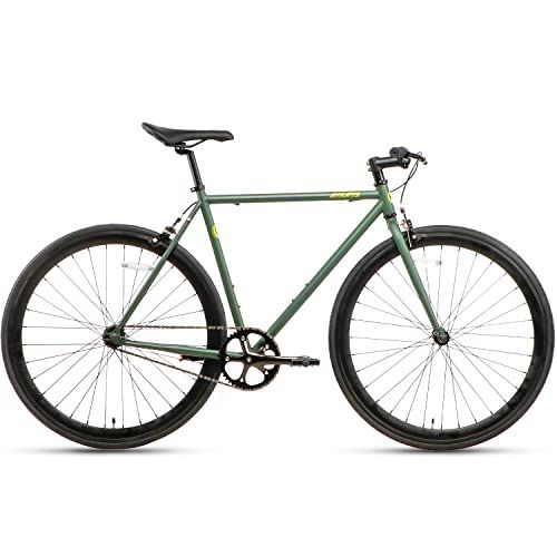 AVASTA（アバスタ）ピストバイク固定ギア自転車 フィクスギアバイク シンプル通勤通学街乗りスポーツ向け自転車 フリップフロップハブ flip flop hub 固定歯車 FIXED GEAR タイヤサイズ700c×25c/28c フレームサイズ500mJu