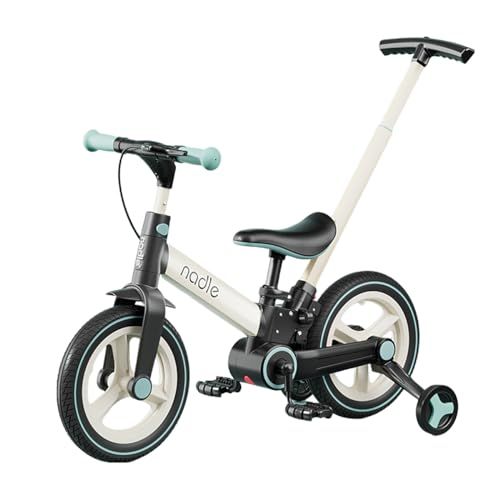 自転車 子供用 12インチ 折りたたみ 一台五役 補助輪&押し棒&スタンド付き 3色 ワンタッチ 組み立て 95％完成Ju