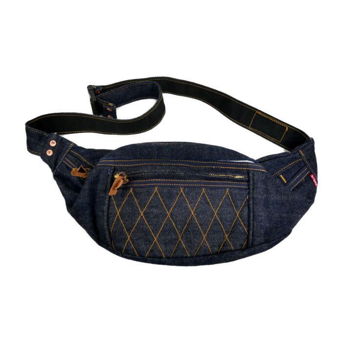 ONEPIECE OF ROCK ワンピースオブロック 国内正規 DENIM SHOULDER BAG 13.5oz 大戦デニム ショルダーバッグ ウエストバッグ INDIGO インディゴ FREE