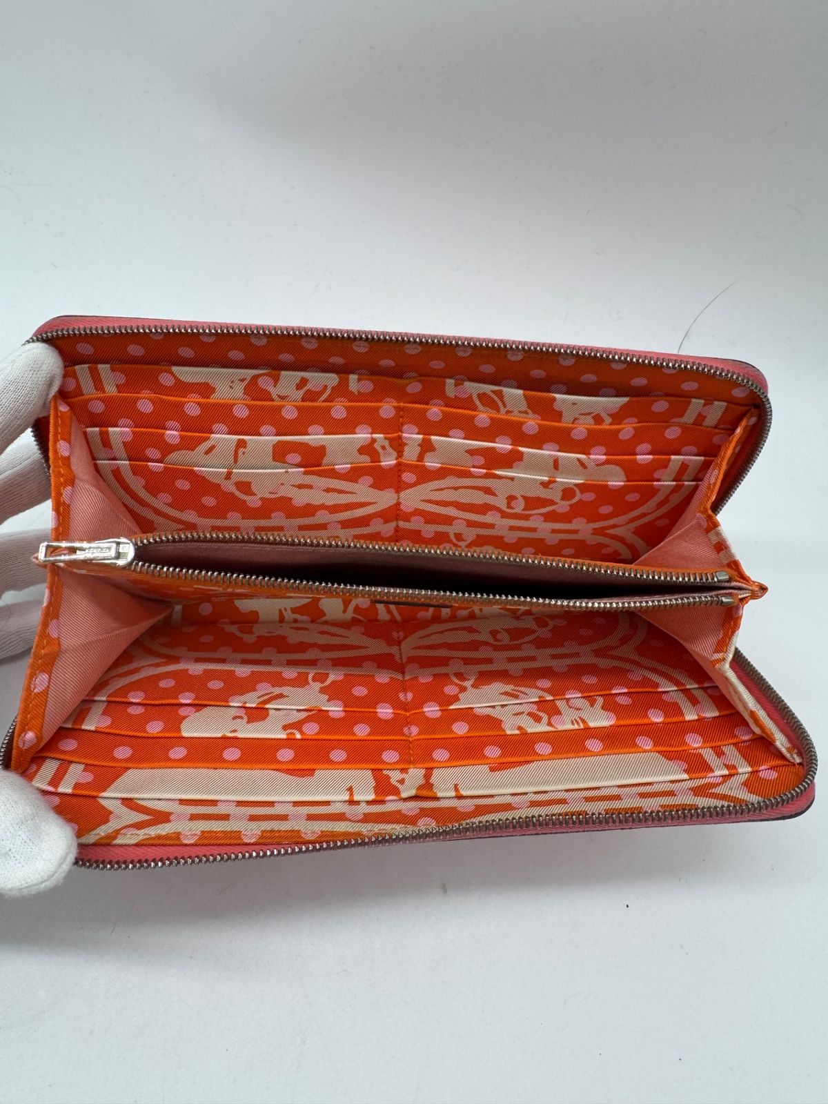良品】Hermès エルメス アザップロングシルクイン ラウンドファスナー 