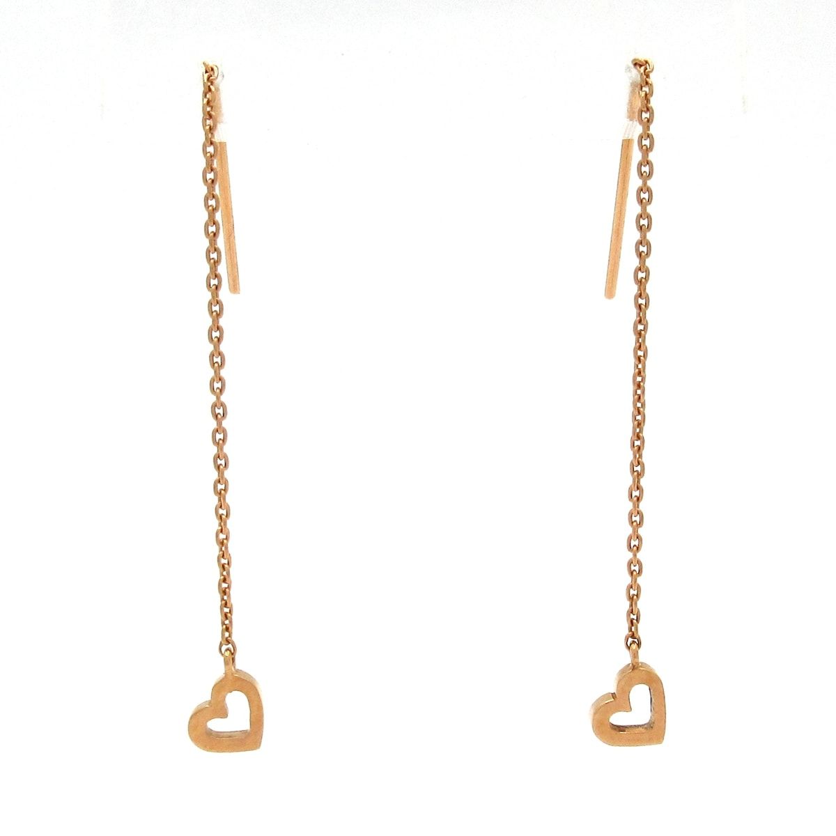 STAR JEWELRY(スタージュエリー) ピアス - K18PG 総重量:1.1g/ハート