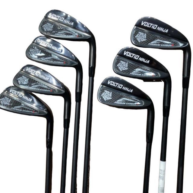 【中古】 カタナゴルフ VOLTiO NINJA PREMIUM CARBON II 7S アイアンセット IR TOUR AD VG-02(IR) (フレックスS) メンズ 男性用 右利き 右用 Cランク ゴルフクラブ