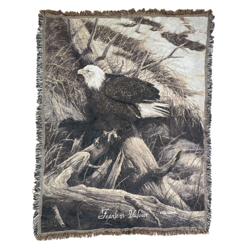 vintageラグ ブランケット マルチカバー タペストリー ハクトウワシ アニマル Rug Blanket Bald Eagle 2947