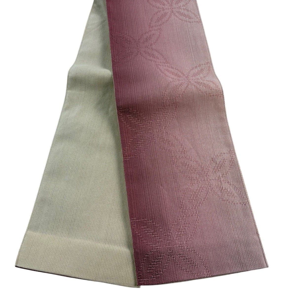 【美品】半幅帯 秀品 花 ピンク 正絹 【中古】