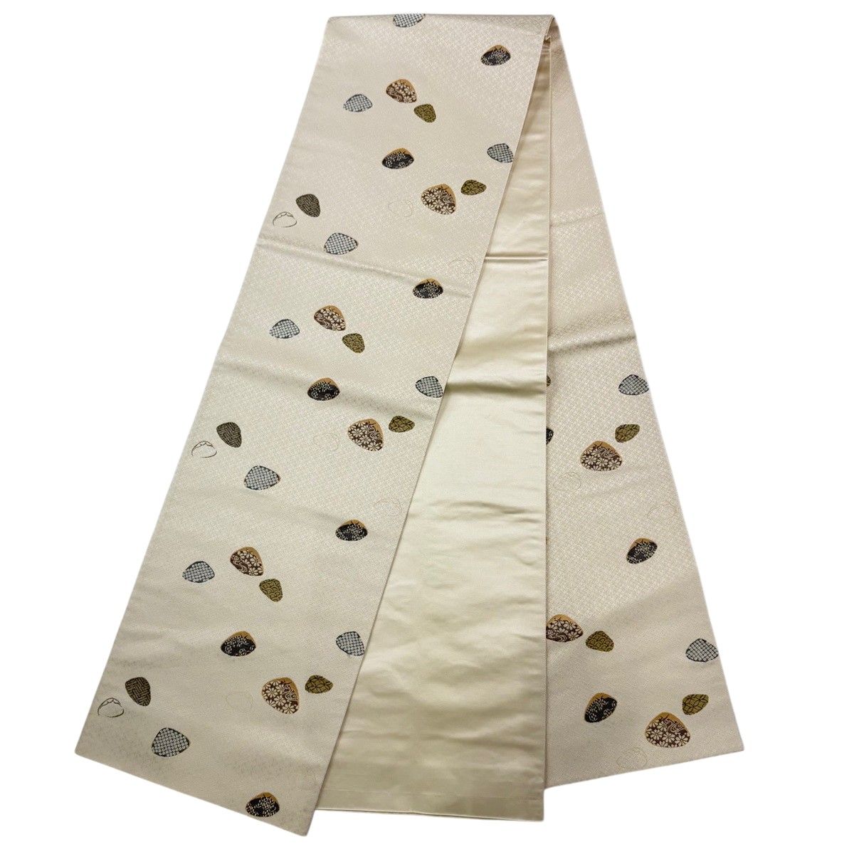 美品】 訪問着 身丈159cm 裄丈66.5cm M 袷 紬地 鈴乃屋 袋帯セット