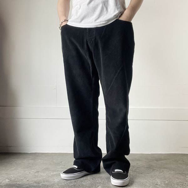 美品 2003年製 リーバイス 569 ルーズ ストレート コーデュロイ パンツ 黒 W36 L32(実寸W36 L31) ブラック 00s D154-25-0031ZV