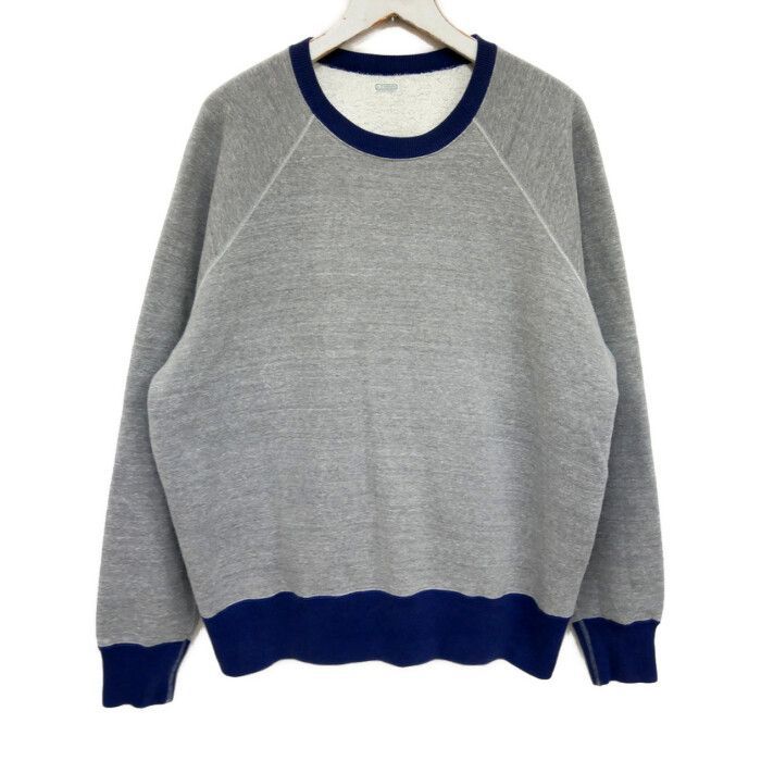 A.PRESSE アプレッセ 国内正規 23AW Vintage Sweatshirt ビンテージ加工スウェットシャツ ラグランクルーネック 23AAP-05-02K GRAY グレー 3
