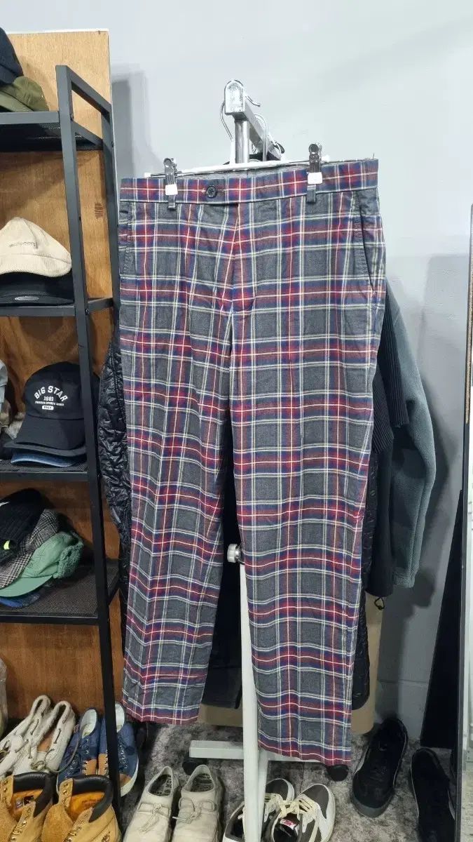 (ブルックス・ブラザーズ) チェック チノパンツ 33size (ウエスト단면43 丈99)