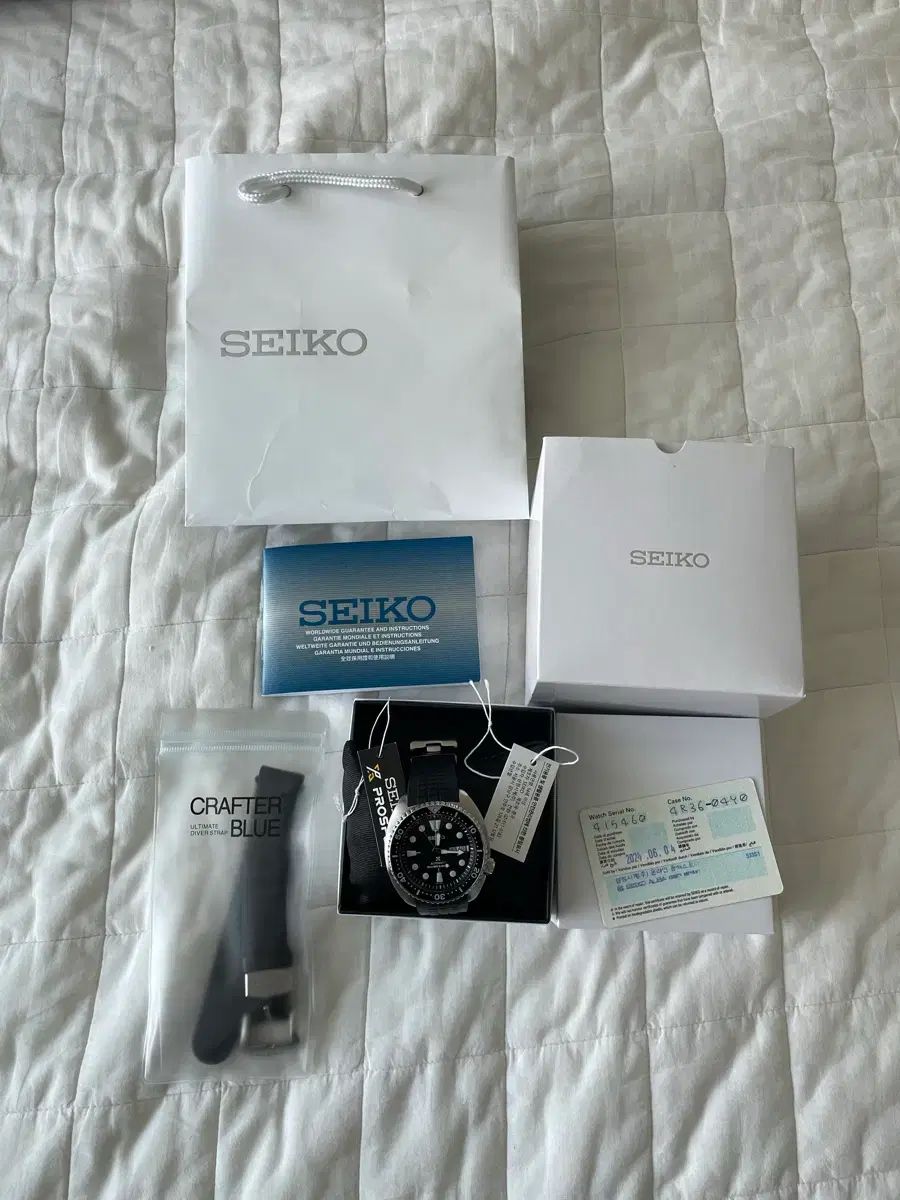 ほぼ新品 SEIKO セイコー タートル クラフターブルー rsmNATOバンド 含む