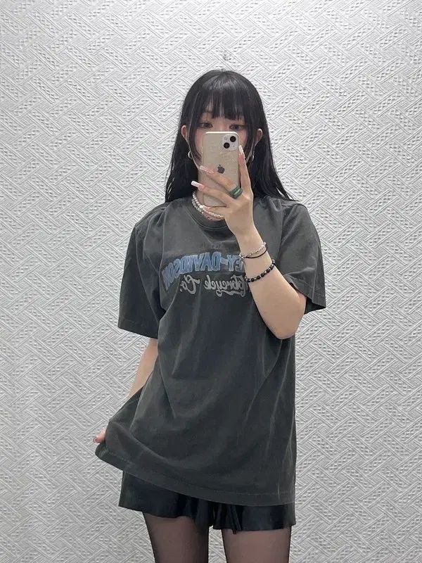 ハーレーダビッドソンモーターサイクルレーシングレトロビックロゴ半袖Tシャツ 100 C12272
