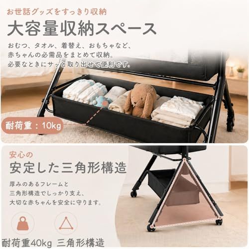 ☆新品☆ベビーベッド 添い寝 新生児用 夜間授乳 折りたたみ コンパクト 省スペース 高さ調整 吐き戻し防止 揺りかご メッシュ通気 キャスター付き 洗える 出産祝い 3e4e01ed