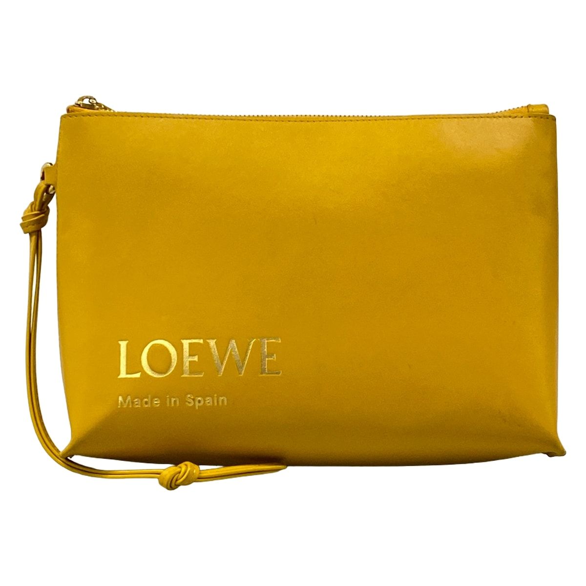 LOEWE(ロエベ) クラッチバッグ Tポーチ CLE0MIPX01 オレンジイエロー リストレット付き